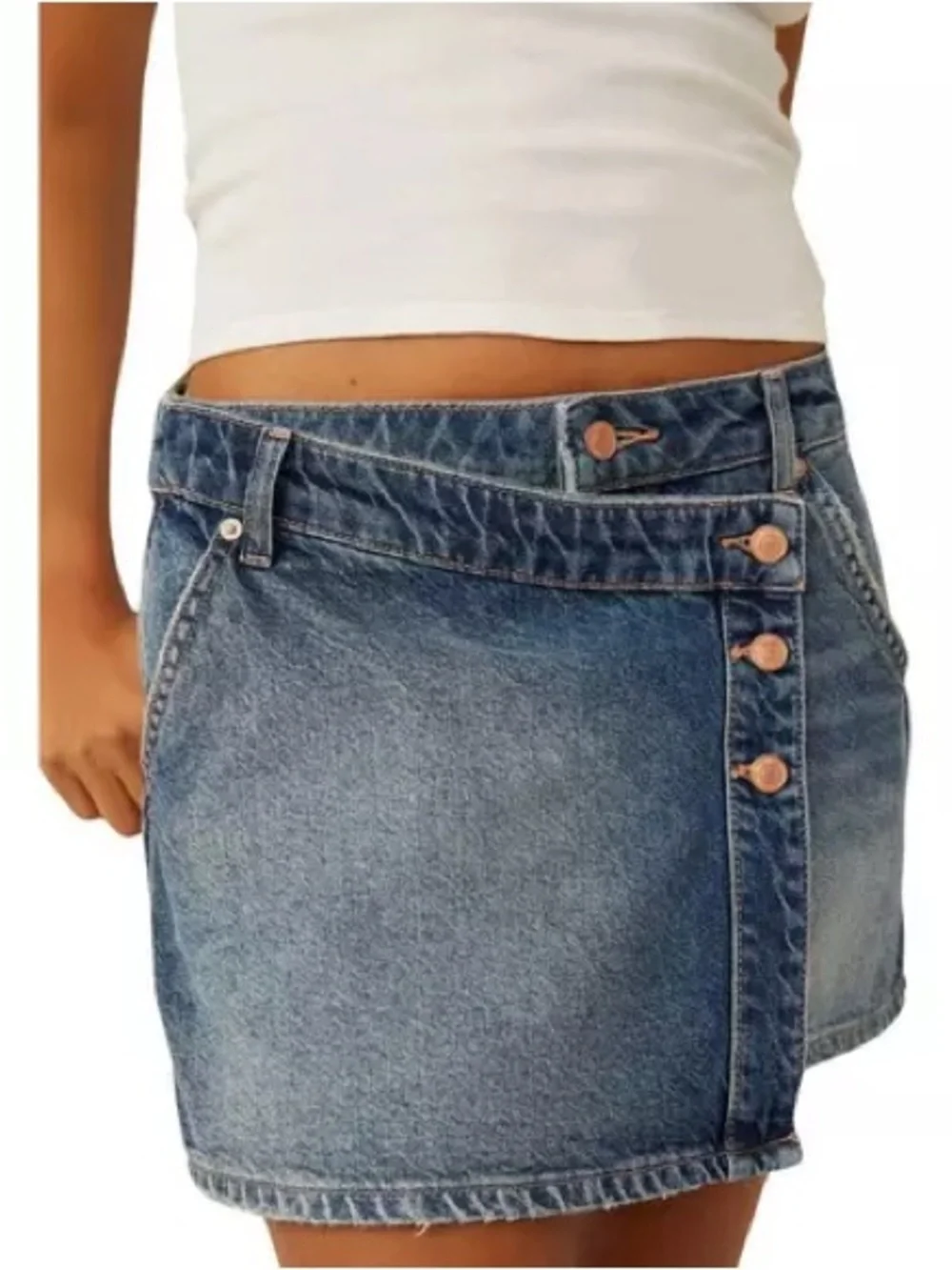 FREE PEOPLE Wynne Womens Denim Skirt, SZ 27, NWOT